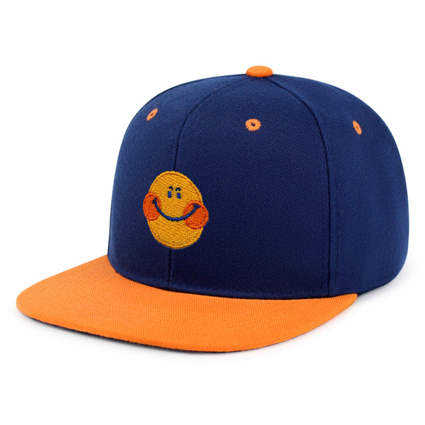 Smile Snapback Hat Embroidered Hip-Hop Baseball Cap Emoji Smiling Face