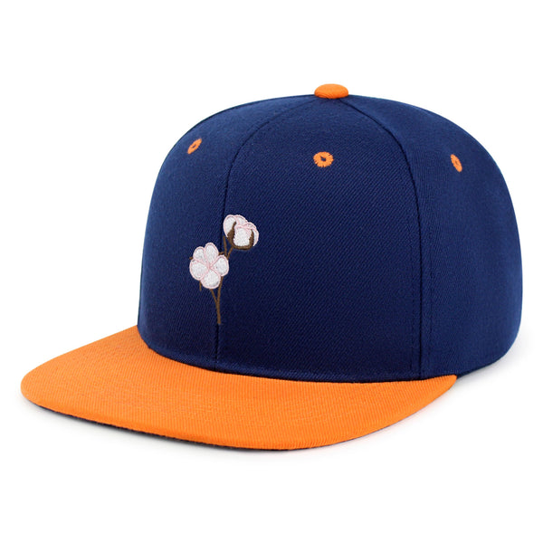 Cotton Flower Snapback Hat Embroidered Hip-Hop Baseball Cap Tree