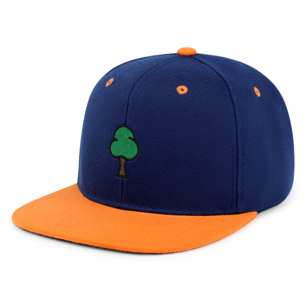 Tree  Snapback Hat Embroidered Hip-Hop Baseball Cap Green