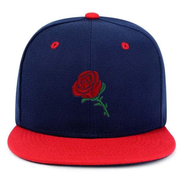 Rose Snapback Hat Embroidered Hip-Hop Baseball Cap Flower Floral Love