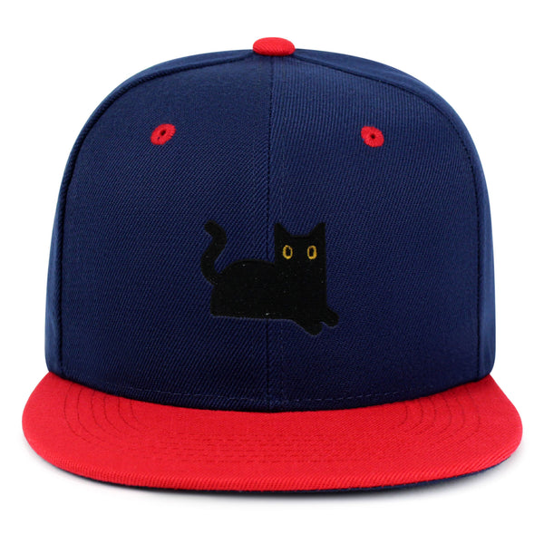 Black Cat Snapback Hat Embroidered Hip-Hop Baseball Cap Cat Mom