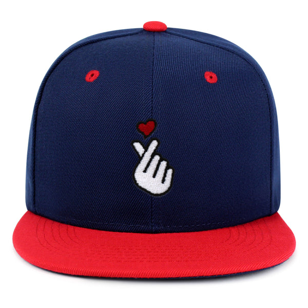 Korean Heart Finger Snapback Hat Embroidered Hip-Hop Baseball Cap Korea Sign