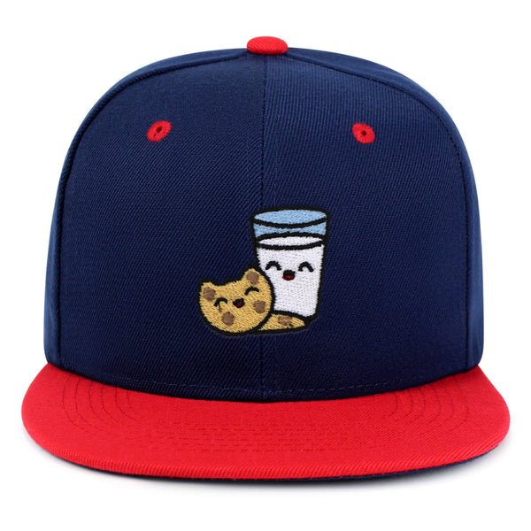 Milk and Cookie Snapback Hat Embroidered Hip-Hop Baseball Cap Snack