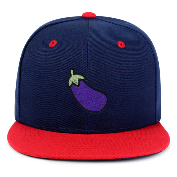 Eggplant Snapback Hat Embroidered Hip-Hop Baseball Cap Foodie Vegetable