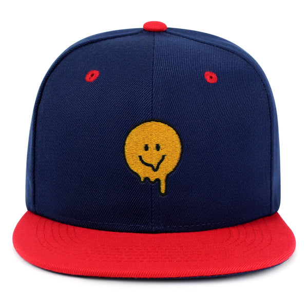 Melted Smile Snapback Hat Embroidered Hip-Hop Baseball Cap Sad Face