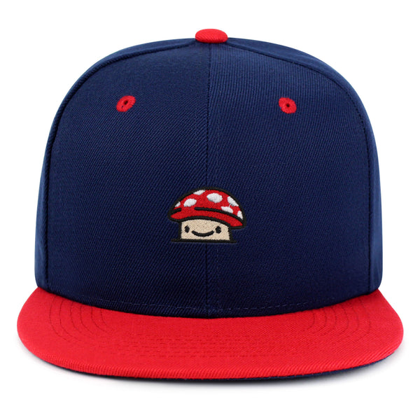 Mushroom  Snapback Hat Embroidered Hip-Hop Baseball Cap Red