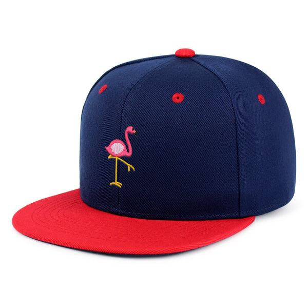 Flamingo Snapback Hat Embroidered Hip-Hop Baseball Cap Bird Pink