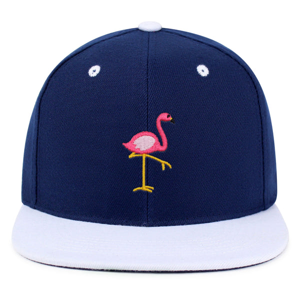 Flamingo Snapback Hat Embroidered Hip-Hop Baseball Cap Bird Pink