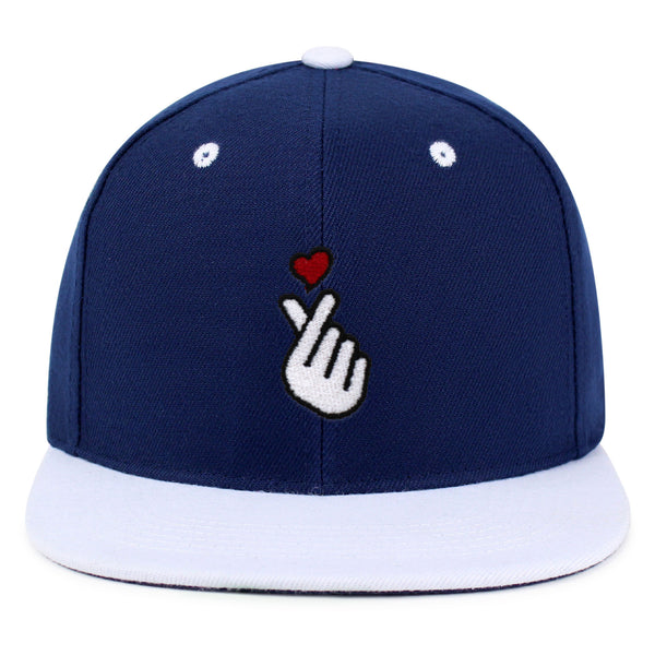 Korean Heart Finger Snapback Hat Embroidered Hip-Hop Baseball Cap Korea Sign