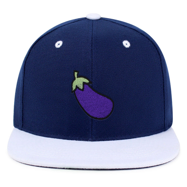 Eggplant Snapback Hat Embroidered Hip-Hop Baseball Cap Foodie Vegetable