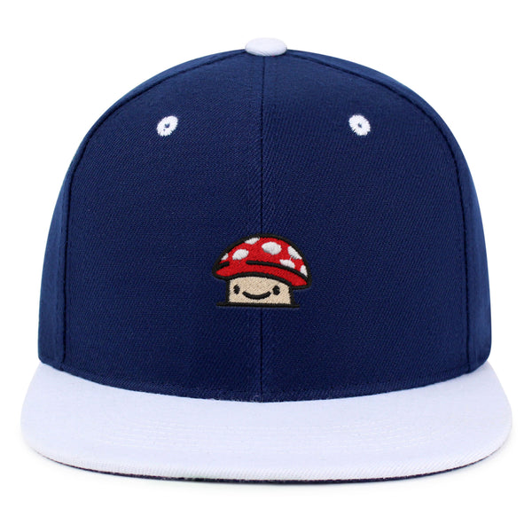 Mushroom  Snapback Hat Embroidered Hip-Hop Baseball Cap Red