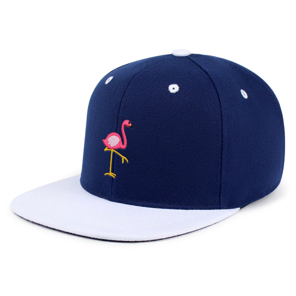 Flamingo Snapback Hat Embroidered Hip-Hop Baseball Cap Bird Pink