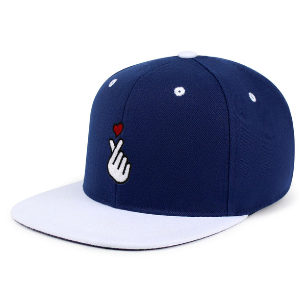 Korean Heart Finger Snapback Hat Embroidered Hip-Hop Baseball Cap Korea Sign