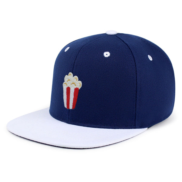 Popcorn Snapback Hat Embroidered Hip-Hop Baseball Cap Theater Foodie