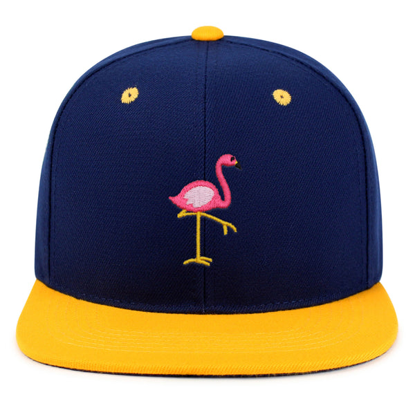 Flamingo Snapback Hat Embroidered Hip-Hop Baseball Cap Bird Pink