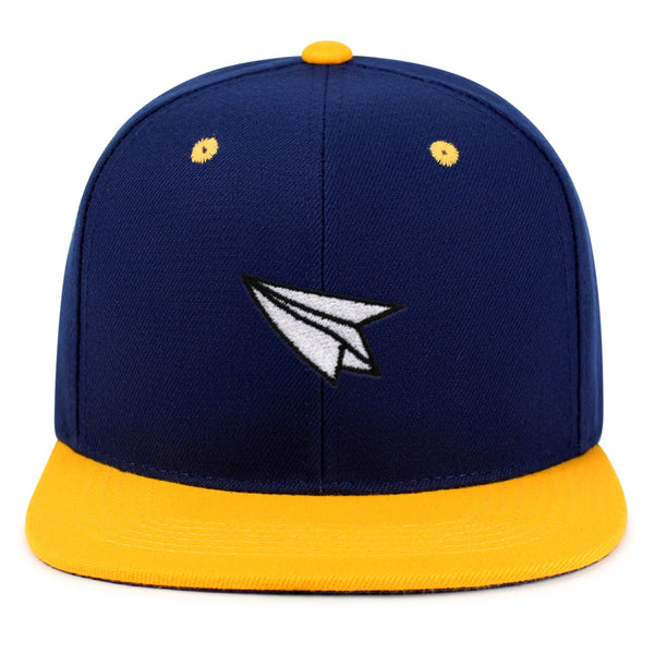 Paper Airplane Snapback Hat Embroidered Hip-Hop Baseball Cap Plane Sky