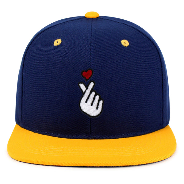 Korean Heart Finger Snapback Hat Embroidered Hip-Hop Baseball Cap Korea Sign