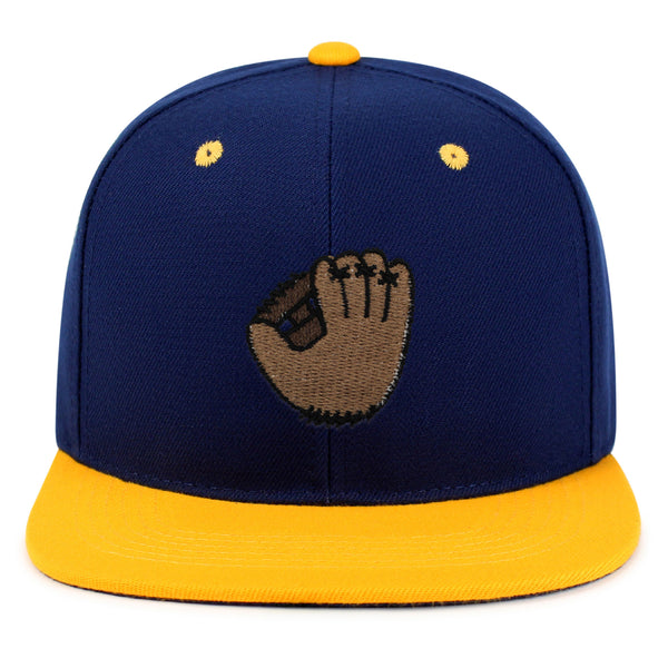 Baseball Glove Snapback Hat Embroidered Hip-Hop Baseball Cap Baseball Game Sports Fan