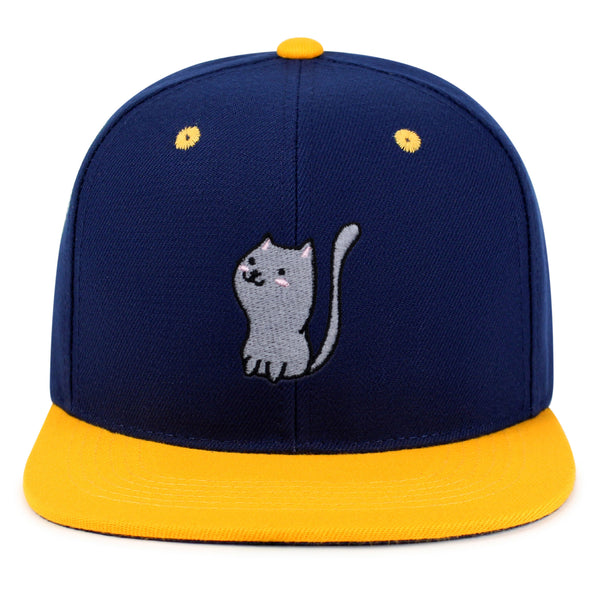 Meow Snapback Hat Embroidered Hip-Hop Baseball Cap Cat Kitty