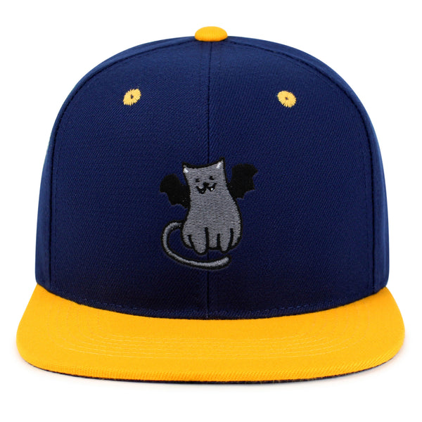 Bat-cat Snapback Hat Embroidered Hip-Hop Baseball Cap Cat Kitty