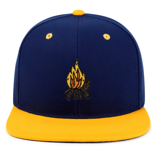 Camp Fire Snapback Hat Embroidered Hip-Hop Baseball Cap Wood Pit