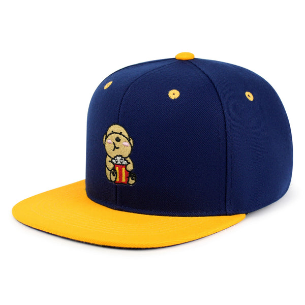 Popcorn Dog Snapback Hat Embroidered Hip-Hop Baseball Cap Puppy Poodle