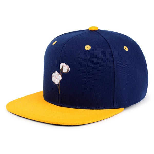 Cotton Flower Snapback Hat Embroidered Hip-Hop Baseball Cap Tree