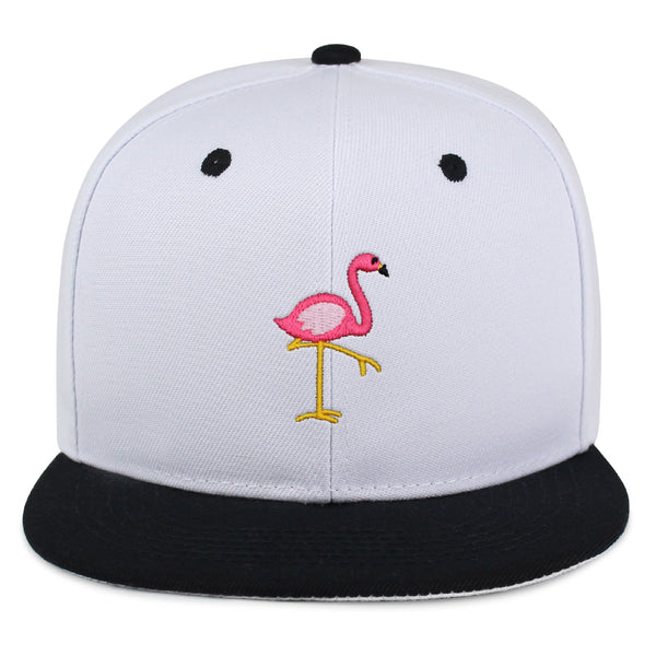 Flamingo Snapback Hat Embroidered Hip-Hop Baseball Cap Bird Pink