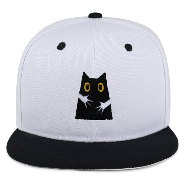 Hugs Snapback Hat Embroidered Hip-Hop Baseball Cap Black Cat Mom