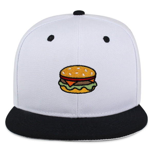 Hamburger Snapback Hat Embroidered Hip-Hop Baseball Cap Fast Food