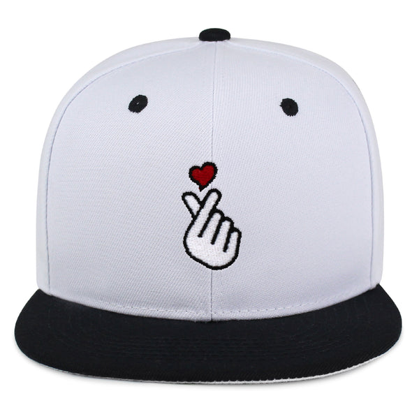 Korean Heart Finger Snapback Hat Embroidered Hip-Hop Baseball Cap Korea Sign