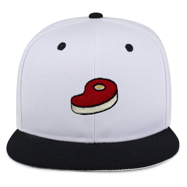 Steak Snapback Hat Embroidered Hip-Hop Baseball Cap BBQ Meat