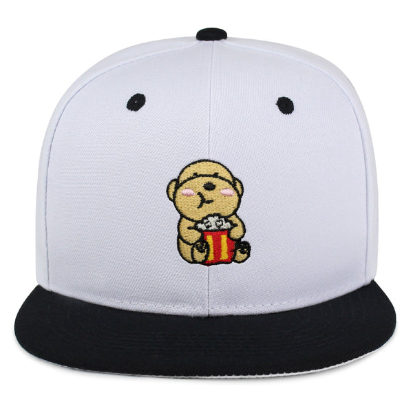 Popcorn Dog Snapback Hat Embroidered Hip-Hop Baseball Cap Puppy Poodle