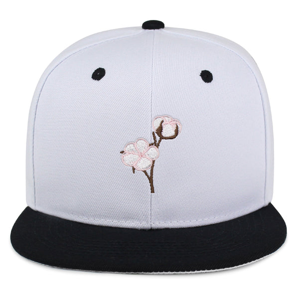 Cotton Flower Snapback Hat Embroidered Hip-Hop Baseball Cap Tree