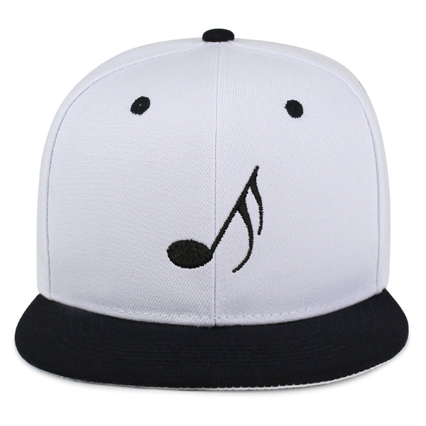 16th Note Snapback Hat Embroidered Hip-Hop Baseball Cap Music Symbol