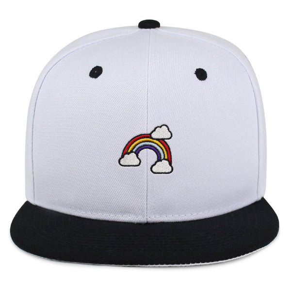 Rainbow Snapback Hat Embroidered Hip-Hop Baseball Cap Cute