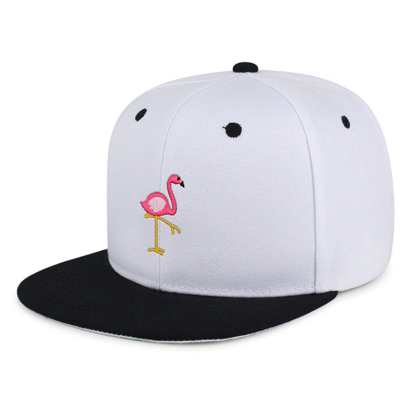 Flamingo Snapback Hat Embroidered Hip-Hop Baseball Cap Bird Pink