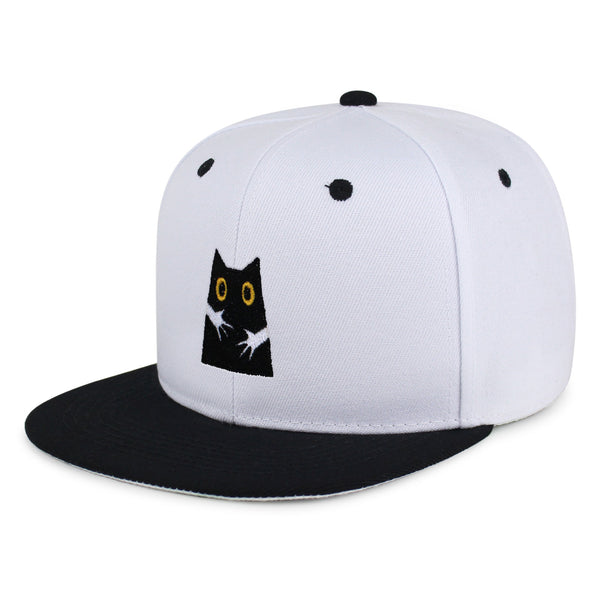 Hugs Snapback Hat Embroidered Hip-Hop Baseball Cap Black Cat Mom