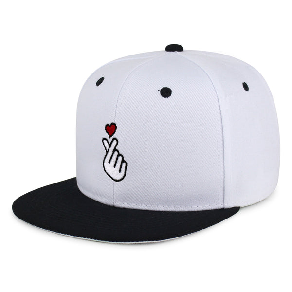 Korean Heart Finger Snapback Hat Embroidered Hip-Hop Baseball Cap Korea Sign