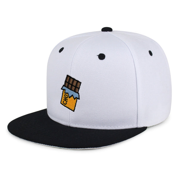 Chocolate Snapback Hat Embroidered Hip-Hop Baseball Cap Foodie Snack Sweet