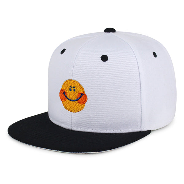 Smile Snapback Hat Embroidered Hip-Hop Baseball Cap Emoji Smiling Face