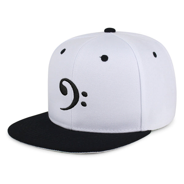 Bass Clef Snapback Hat Embroidered Hip-Hop Baseball Cap Music Symbol