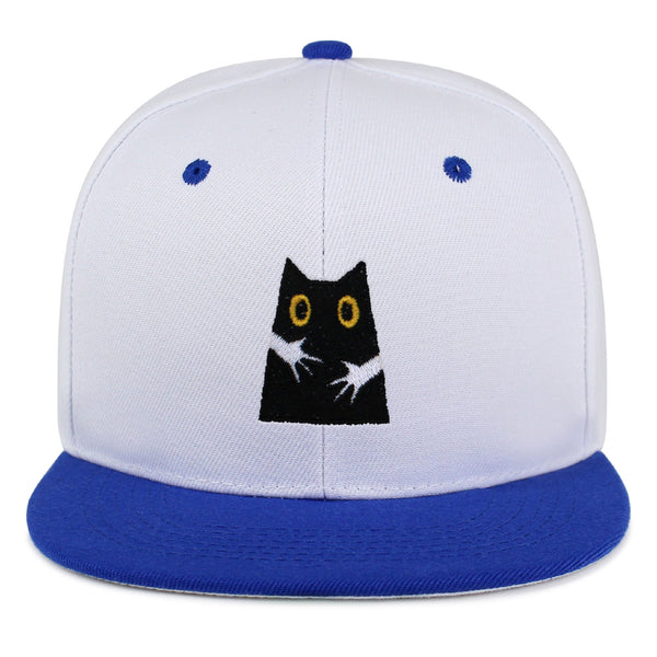 Hugs Snapback Hat Embroidered Hip-Hop Baseball Cap Black Cat Mom