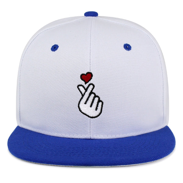 Korean Heart Finger Snapback Hat Embroidered Hip-Hop Baseball Cap Korea Sign