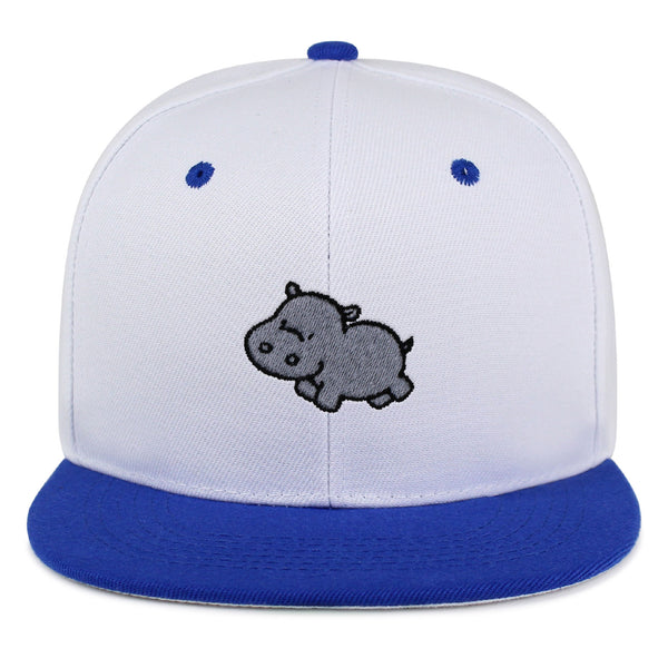 Cute Hippo Snapback Hat Embroidered Hip-Hop Baseball Cap Hippopotamus Zoo