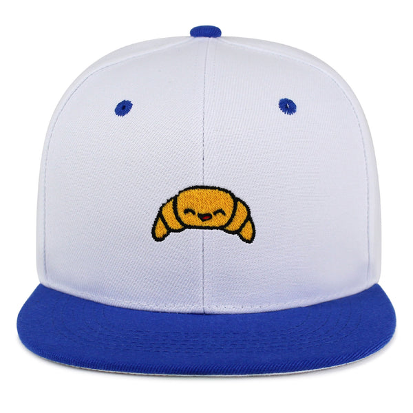 Croissant Snapback Hat Embroidered Hip-Hop Baseball Cap Bread Foodie