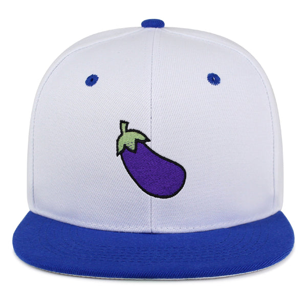 Eggplant Snapback Hat Embroidered Hip-Hop Baseball Cap Foodie Vegetable