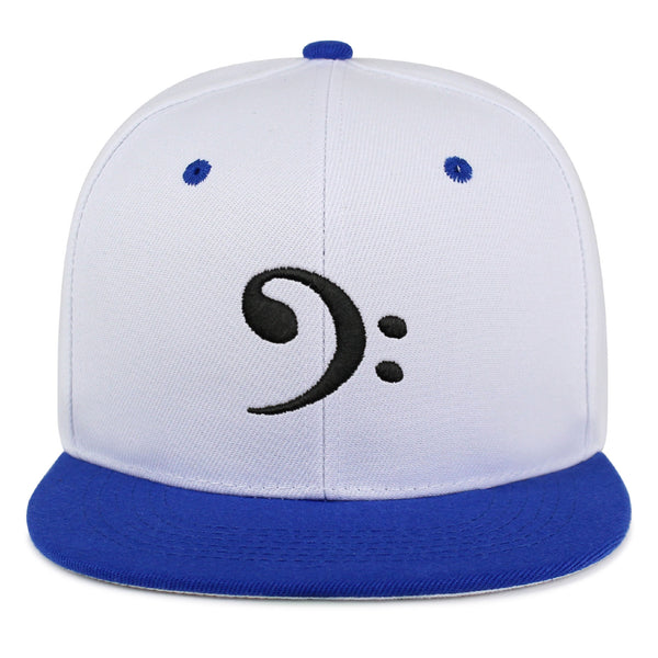 Bass Clef Snapback Hat Embroidered Hip-Hop Baseball Cap Music Symbol