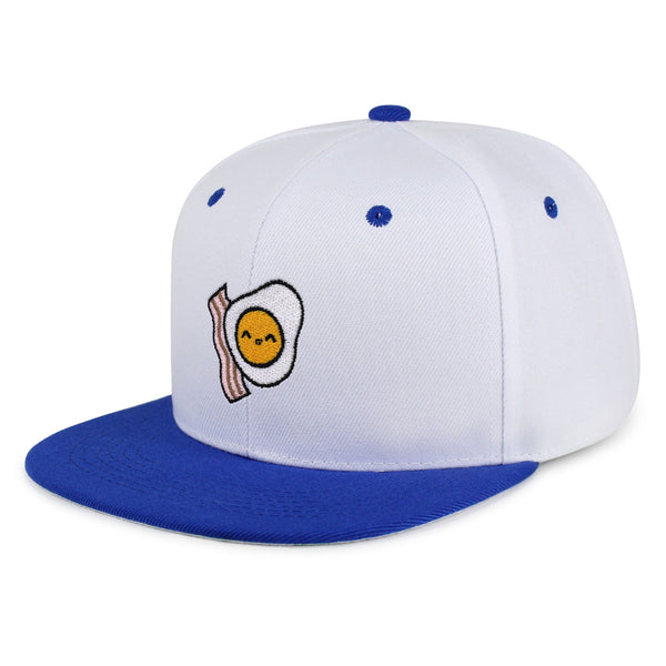 Egg and Bacon Snapback Hat Embroidered Hip-Hop Baseball Cap Breakfast