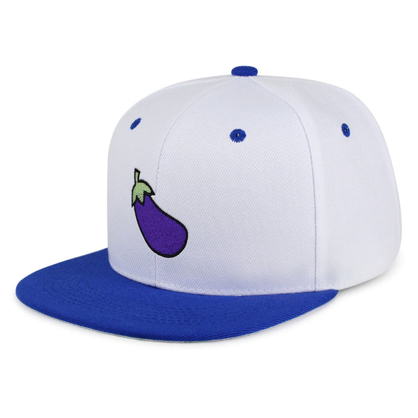 Eggplant Snapback Hat Embroidered Hip-Hop Baseball Cap Foodie Vegetable